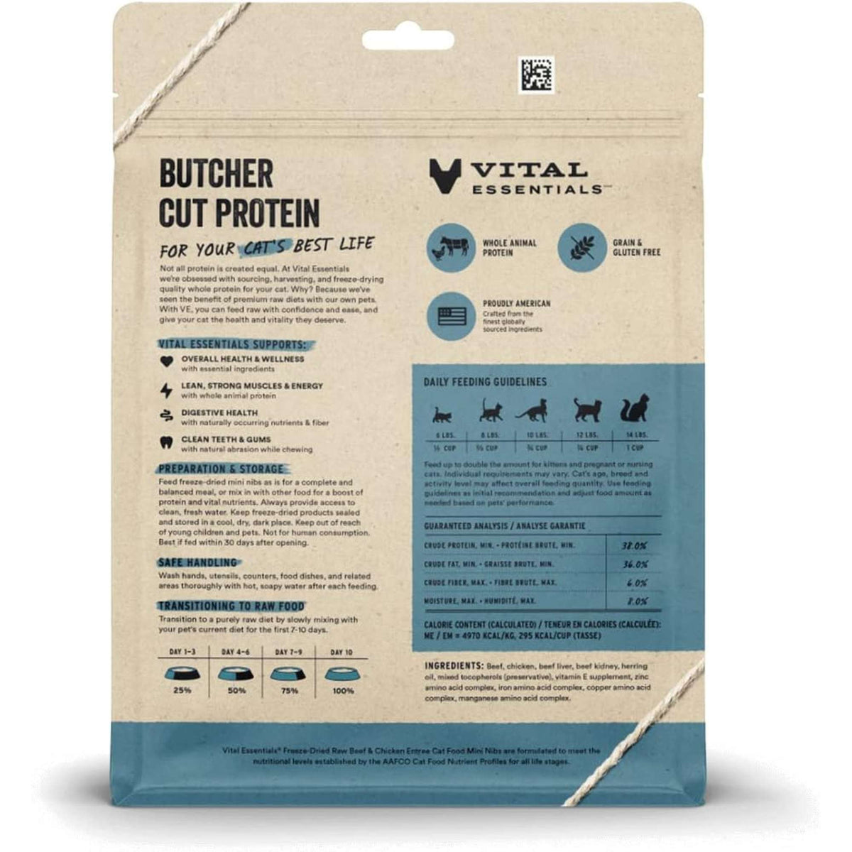 Vital Essentials Freeze-Dried Raw Beef &amp; Chicken Cat Food