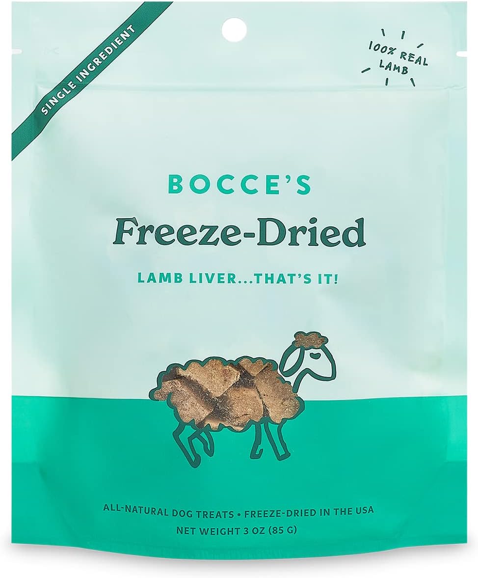 Bocce&#39;s Bakery Freeze-Dried Lamb Liver Dog Treats
