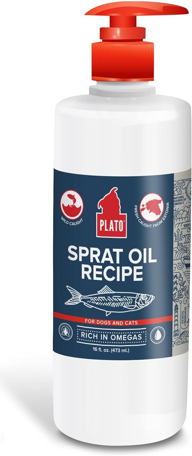 Plato Pet Treats Sprat Oil Recipe for Dogs &amp; Cats