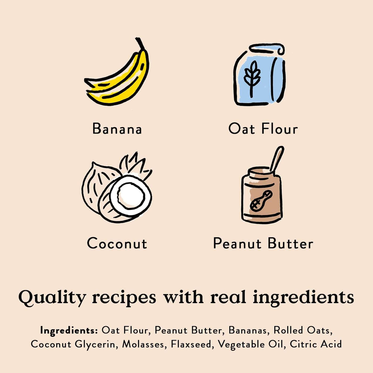 Bocce&#39;s Bakery Peanut Butter &amp; Banana Soft and Chewy Dog Treats