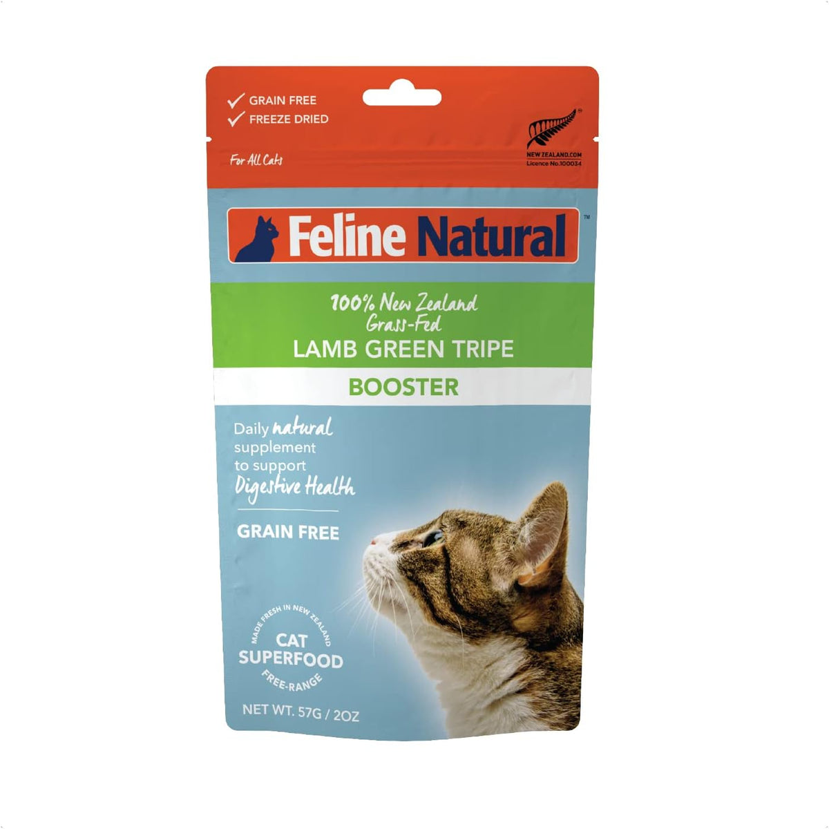 Feline Natural Freeze-Dried Booster Lamb Green Tripe Cat Supplement