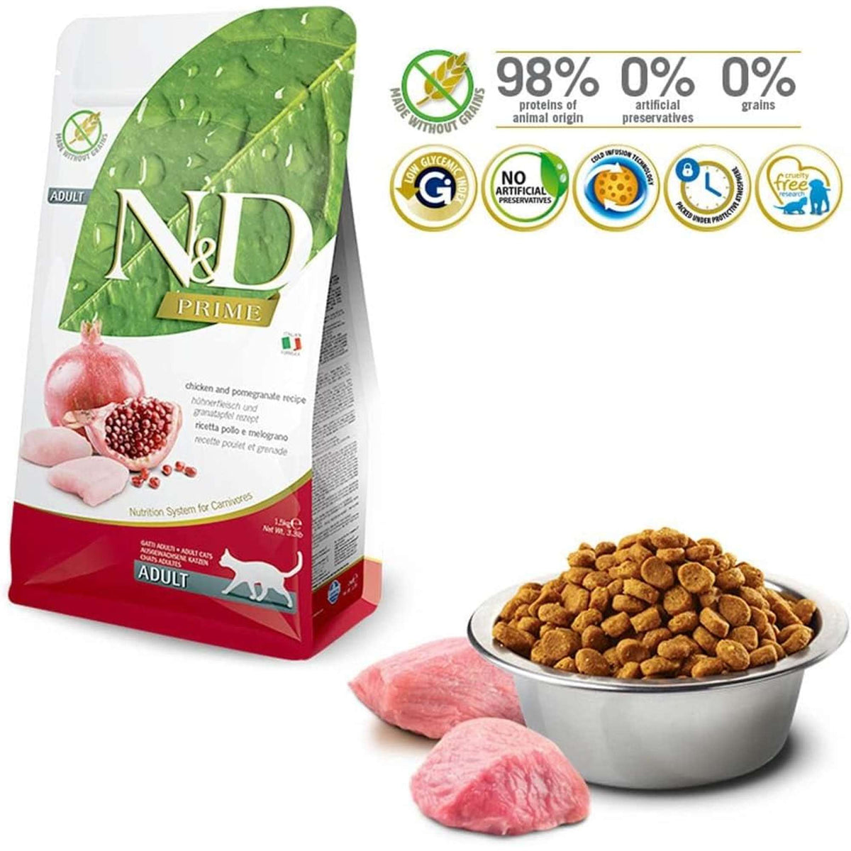 Farmina N&D Prime Grain Free Chicken & Pomegranate Cat Food