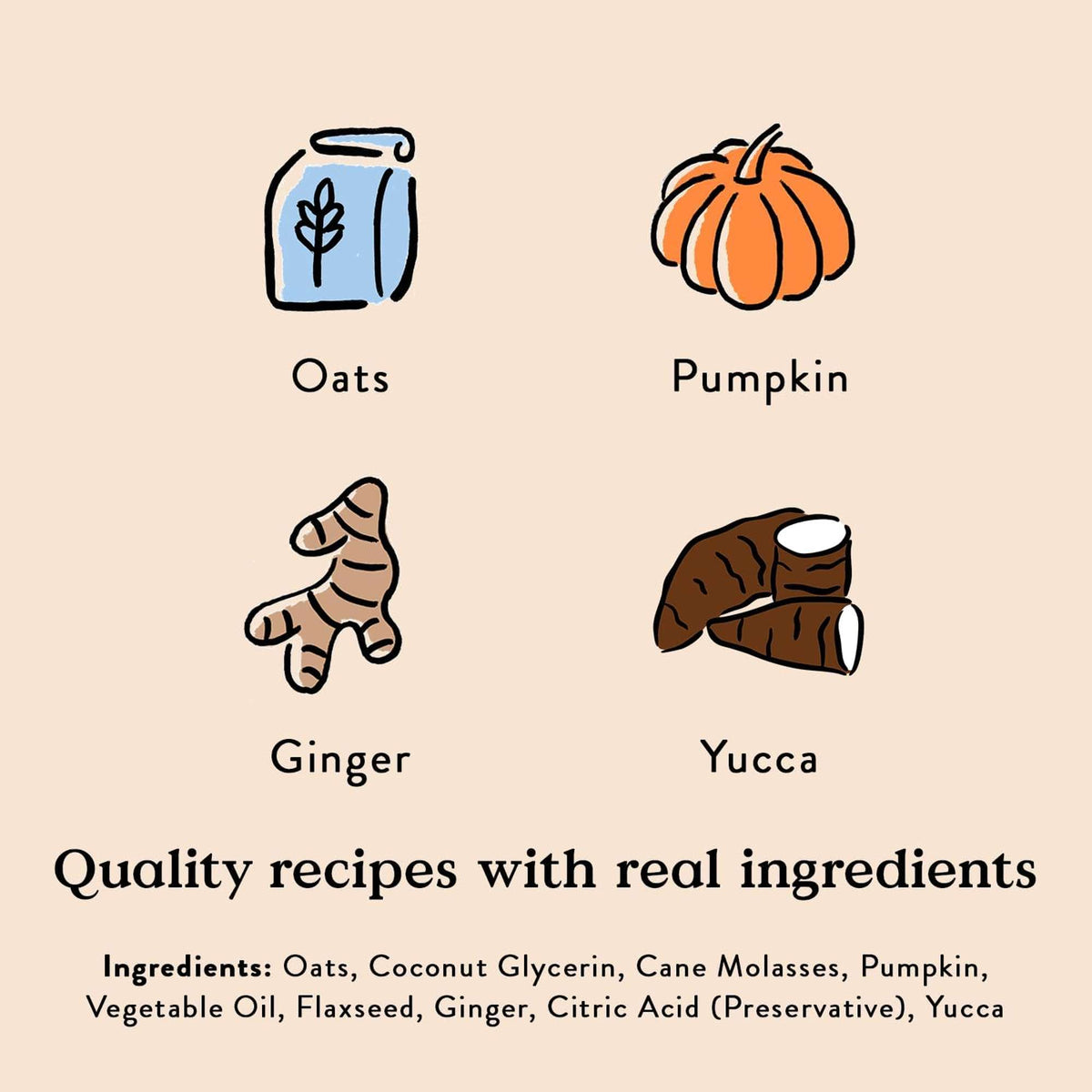 Bocce&#39;s Bakery Dailies Pumpkin and Ginger Bye Bye Stinkies Soft &amp; Chewy Dog Treats