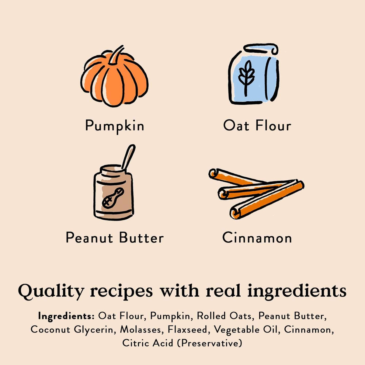 Bocce&#39;s Bakery Soft and Chewy Pumpk&#39;n &amp; Spice Dog Treats