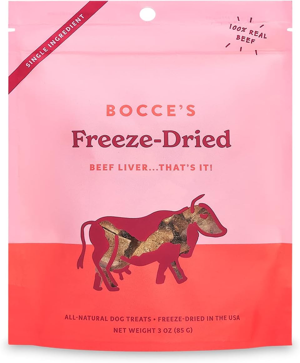 Bocce&#39;s Bakery Freeze-Dried Beef Liver Dog Treats