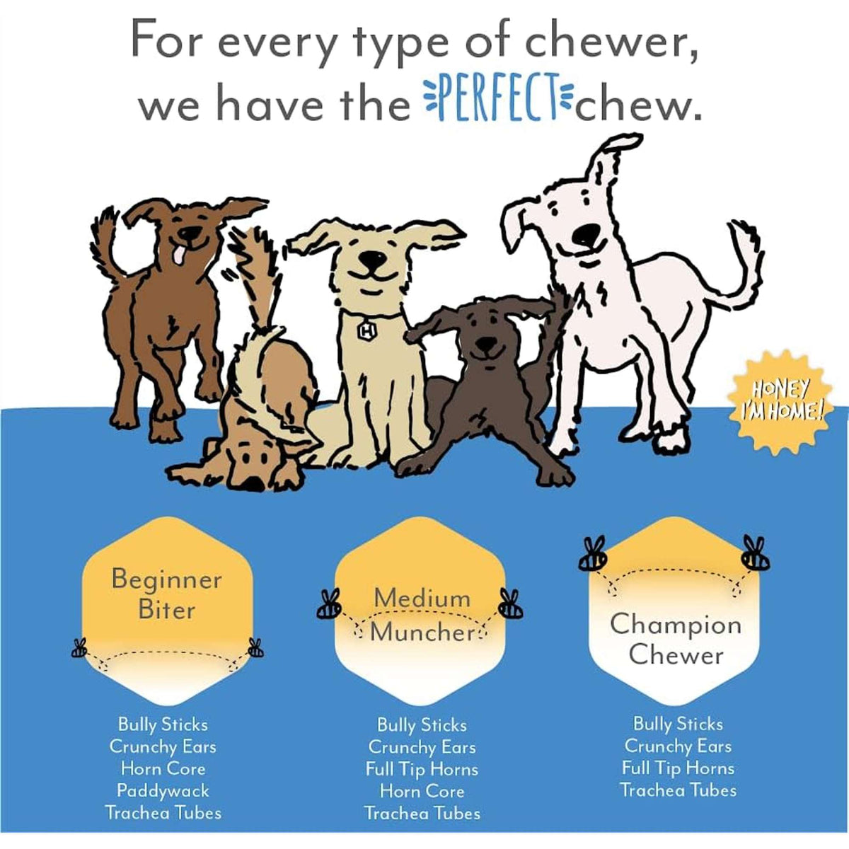 Honey I&#39;m Home! Crunchy Water Buffalo Ears Dog Chews