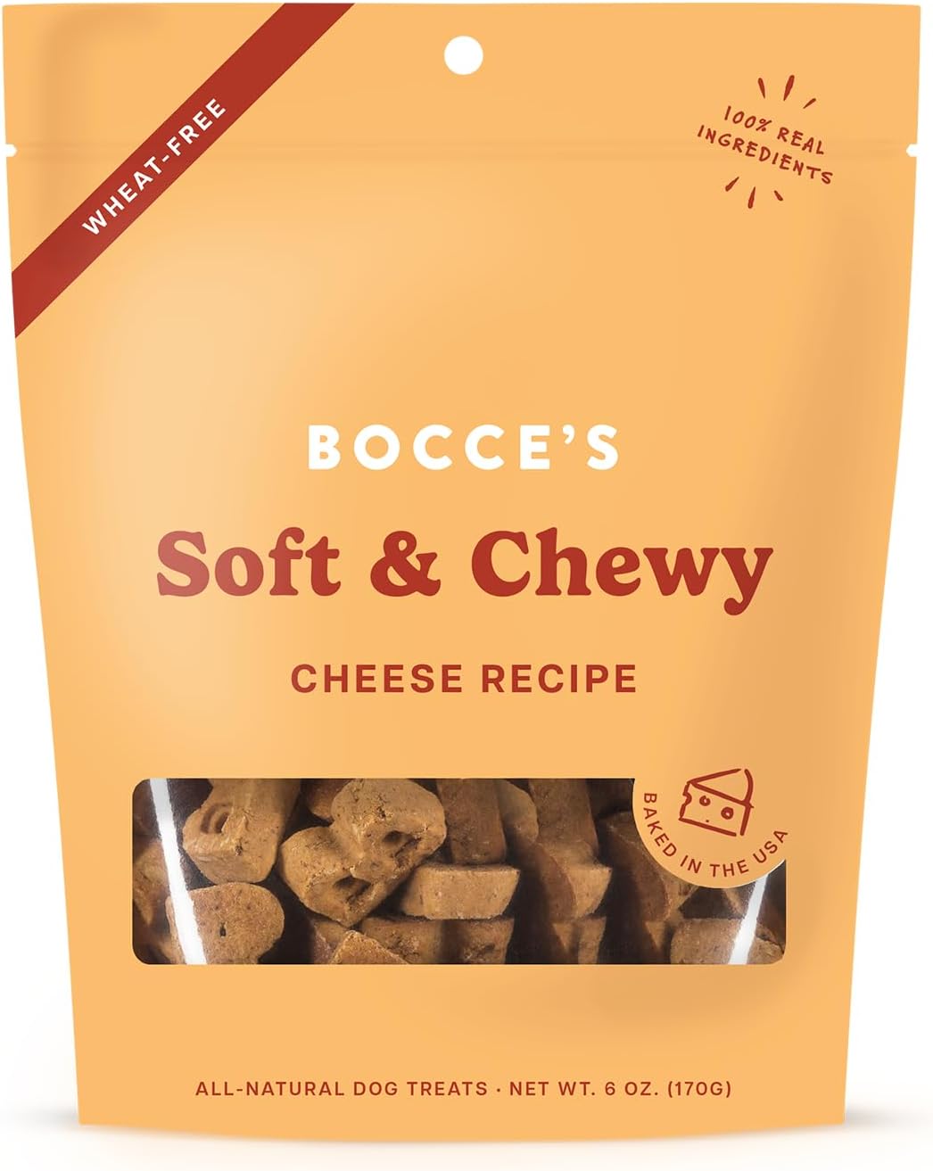 Bocce&#39;s Bakery Soft and Chewy Cheese Recipe Dog Treats