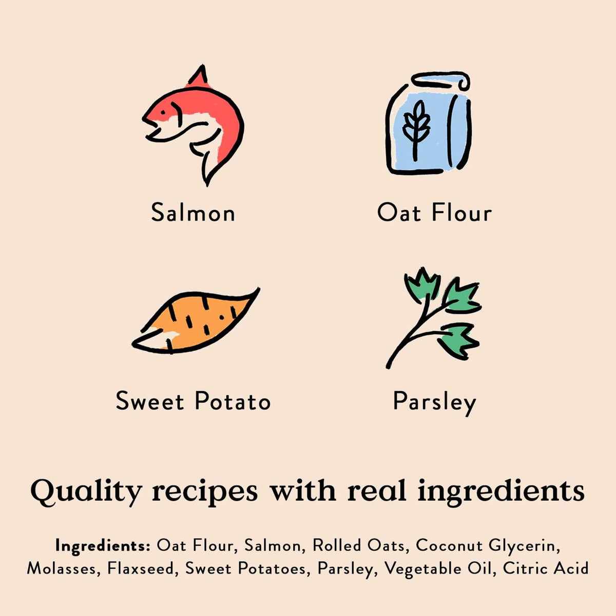 Bocce&#39;s Bakery Soft and Chewy Salmon Recipe Dog Treats