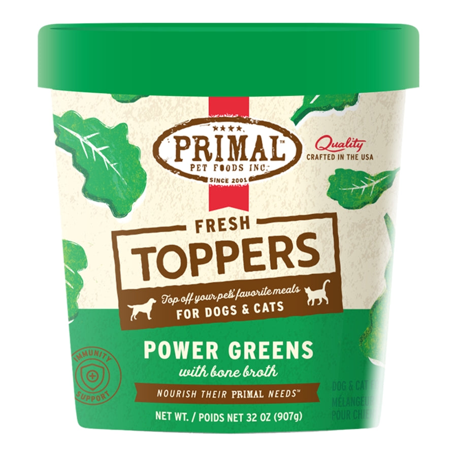 Primal Frozen Fresh Toppers Power Greens for Dogs &amp; Cats