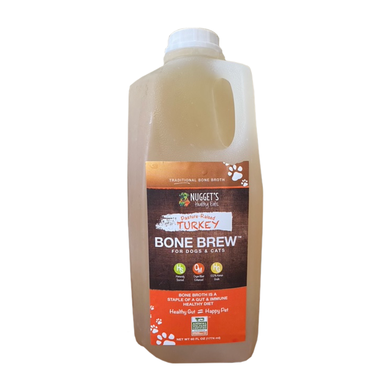 Nugget&#39;s Healthy Eats Dog &amp; Cat Frozen Bone Brew Turkey Broth