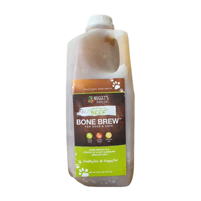 Nugget&#39;s Healthy Eats Dog &amp; Cat Frozen Bone Brew Beef Broth