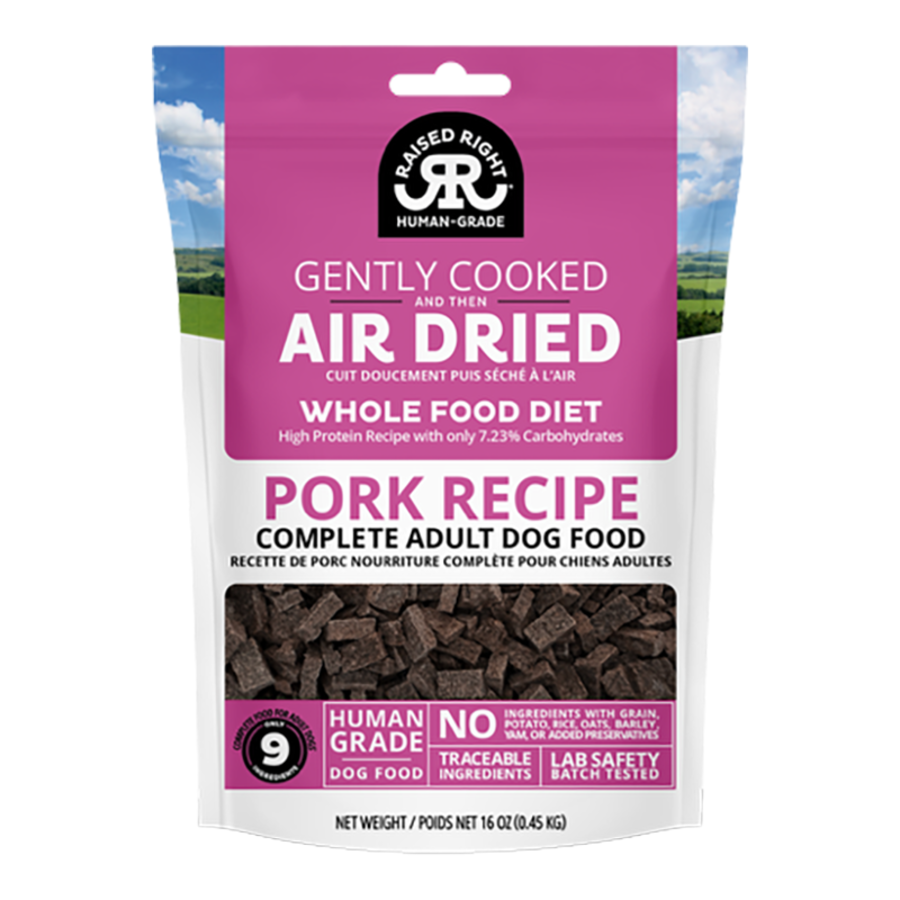 Raised Right Gently Cooked Air-Dried Pork Dog Food