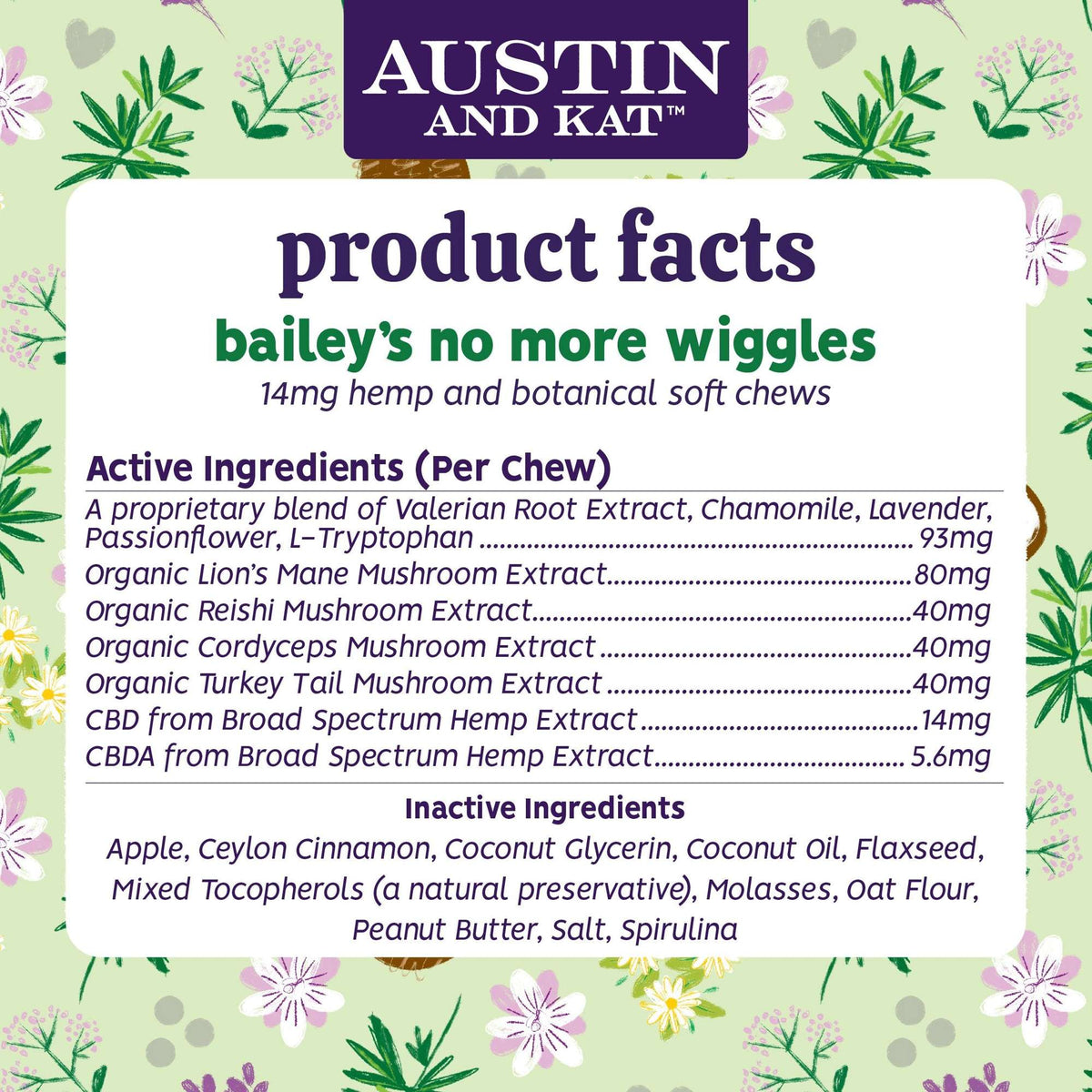 Austin and Kat No More Wiggle Chews for Dogs &amp; Cats