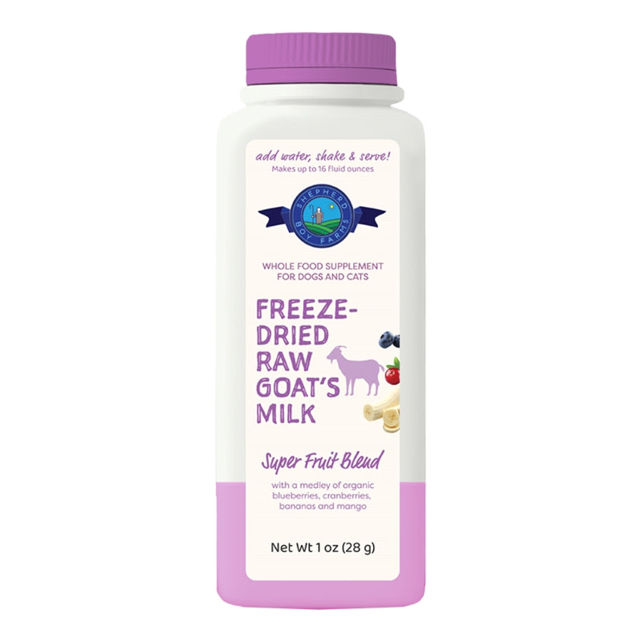 Shepherd Boy Farms Freeze-Dried Raw Goat Milk - Super Fruit Blend for Dogs