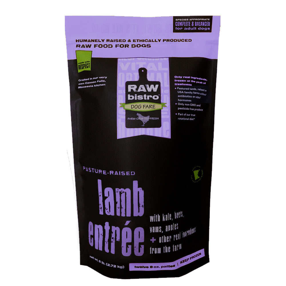 Raw Bistro Pasture-Raised Lamb Entrée Frozen Raw Dog Food