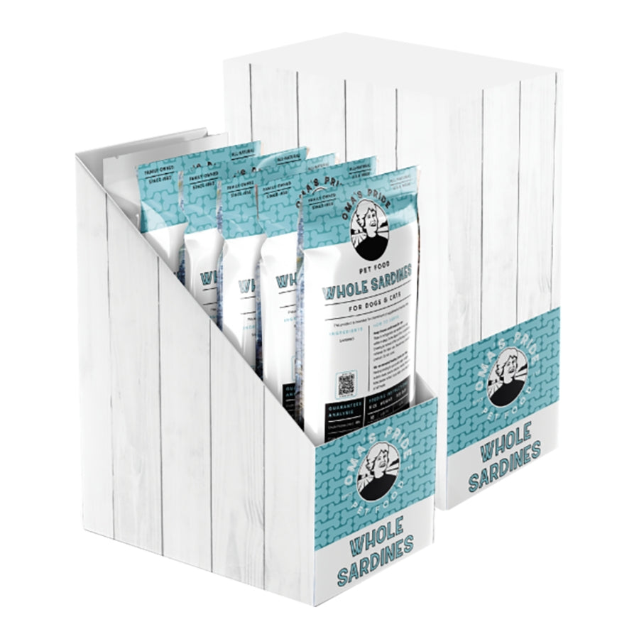 Oma&#39;s Pride Frozen Raw Whole Sardines for Dogs &amp; Cats