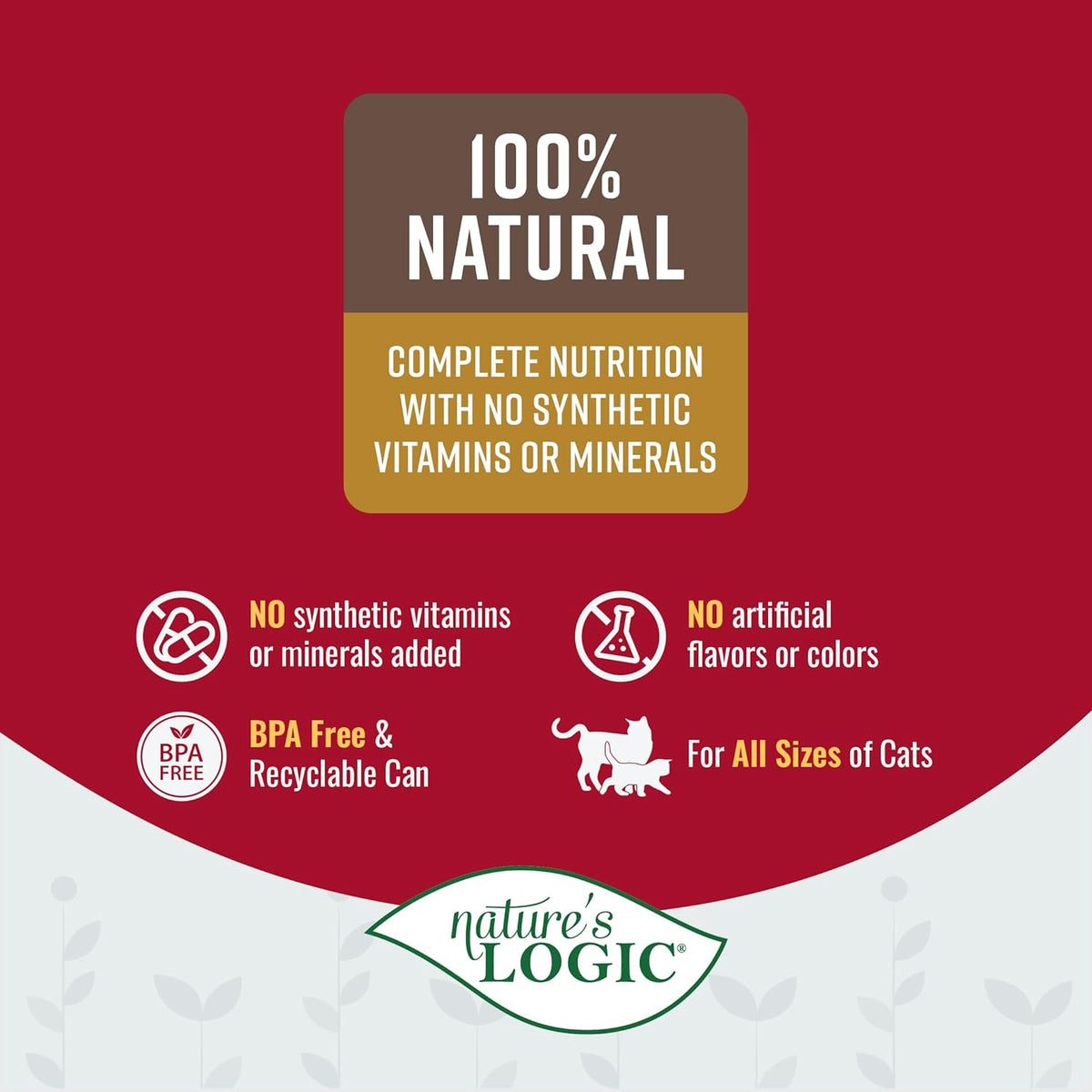 Nature&#39;s Logic Feline Beef Feast Canned Cat Food