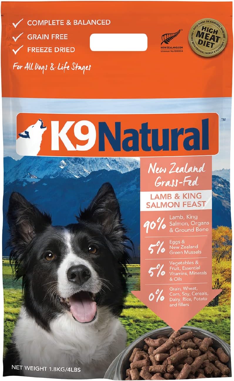 K9 Natural Freeze-Dried Lamb &amp; King Salmon Feast Topper or Dog Food