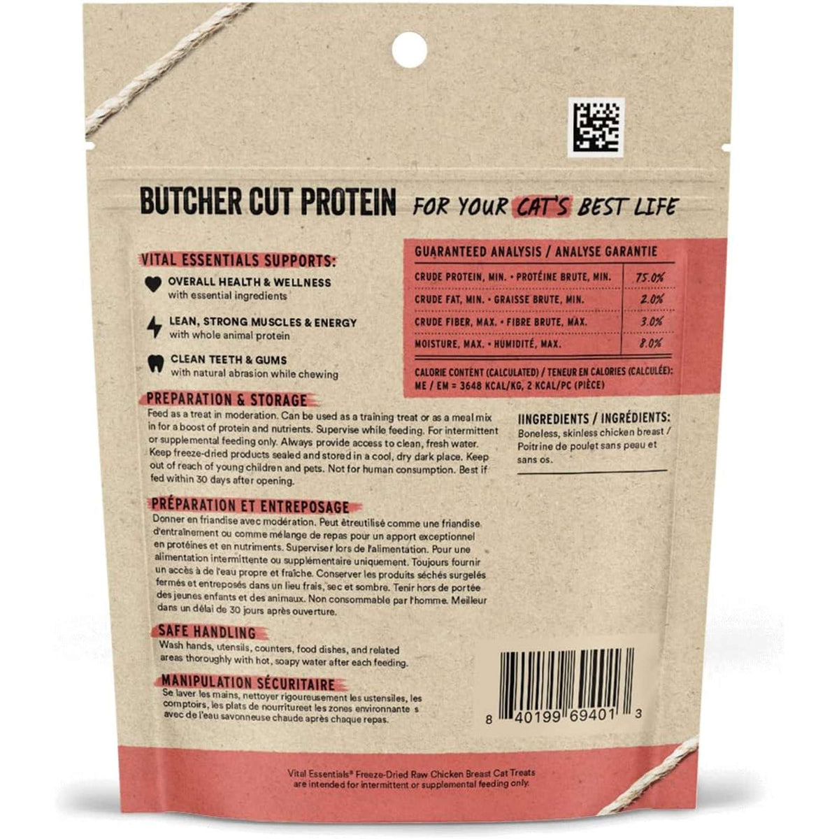 Vital Essentials Freeze-Dried Raw Chicken Breast Cat Treats