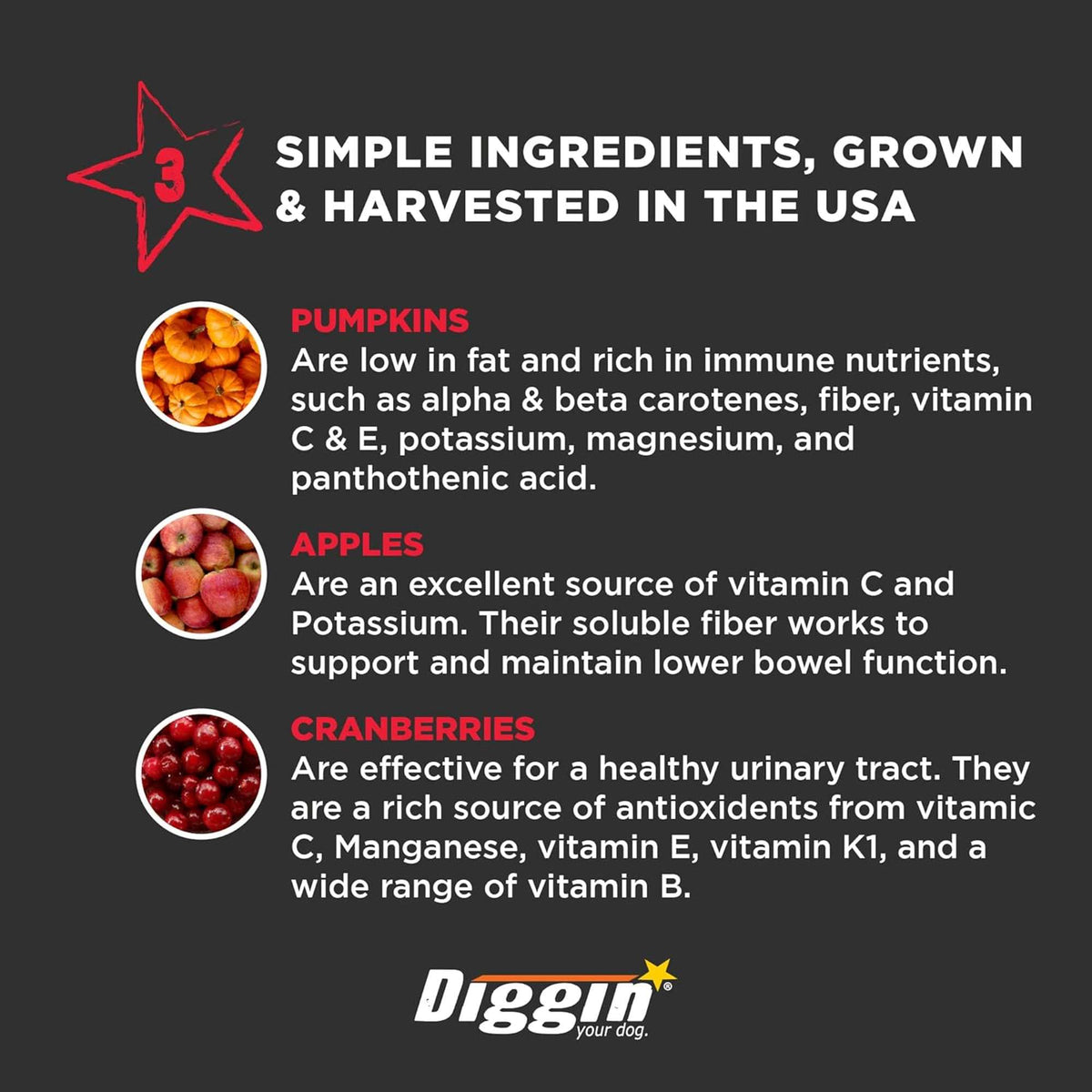 Diggin Your Dog Firm Up! Cranberry Supplement for Dogs