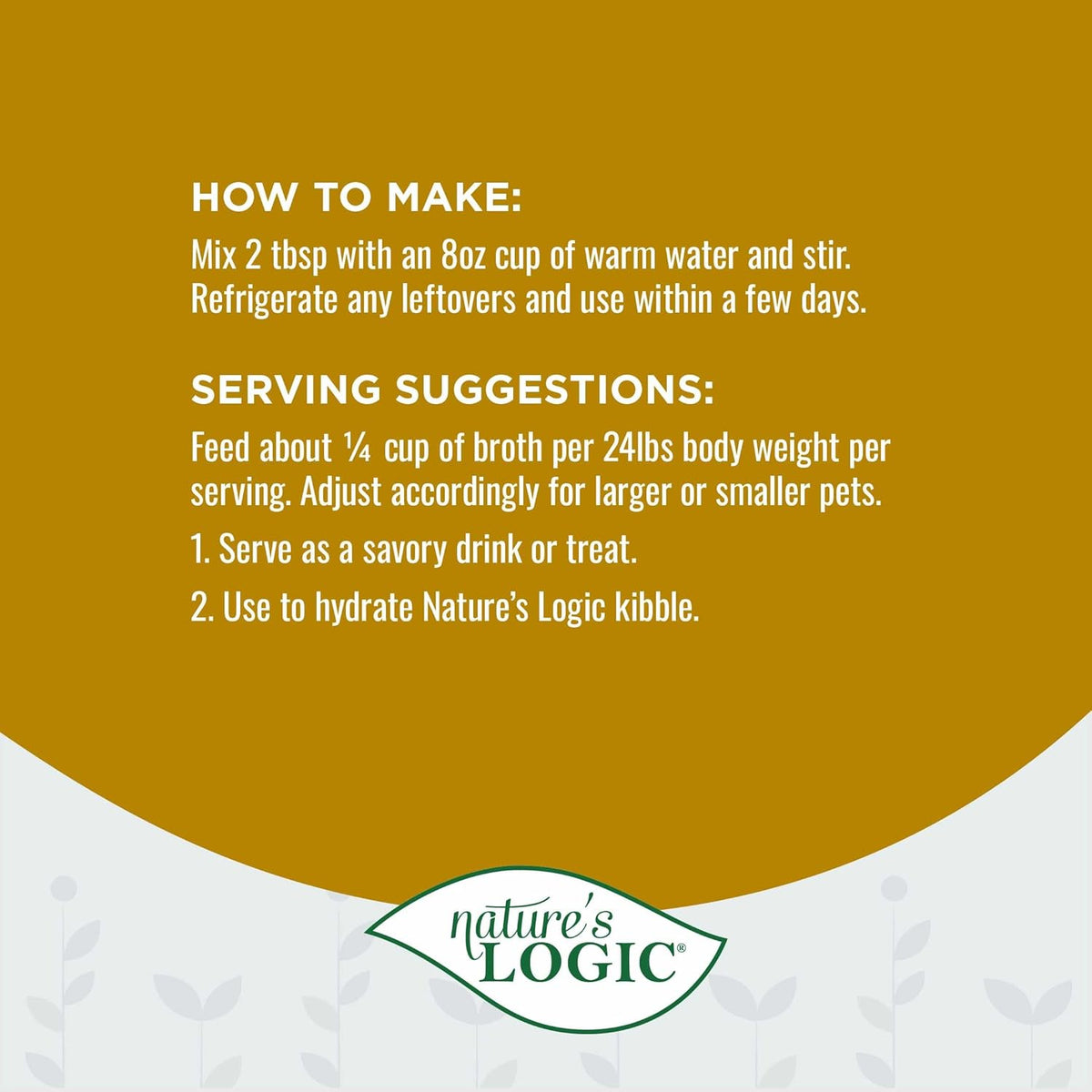 Nature&#39;s Logic Dehydrated Chicken Bone Broth for Dogs &amp; Cats
