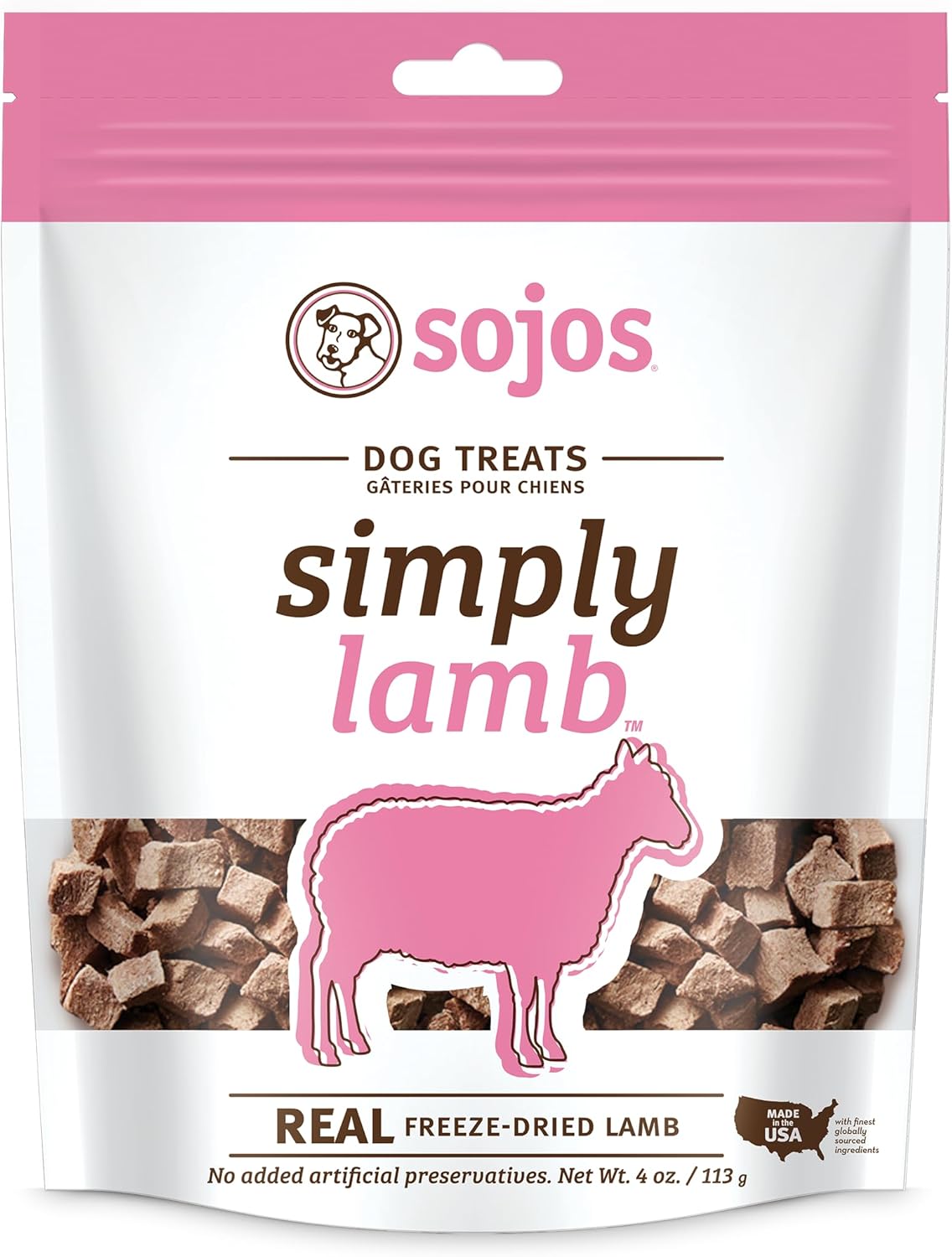 Sojos Freeze-Dried Raw Simply Lamb Dog Treats