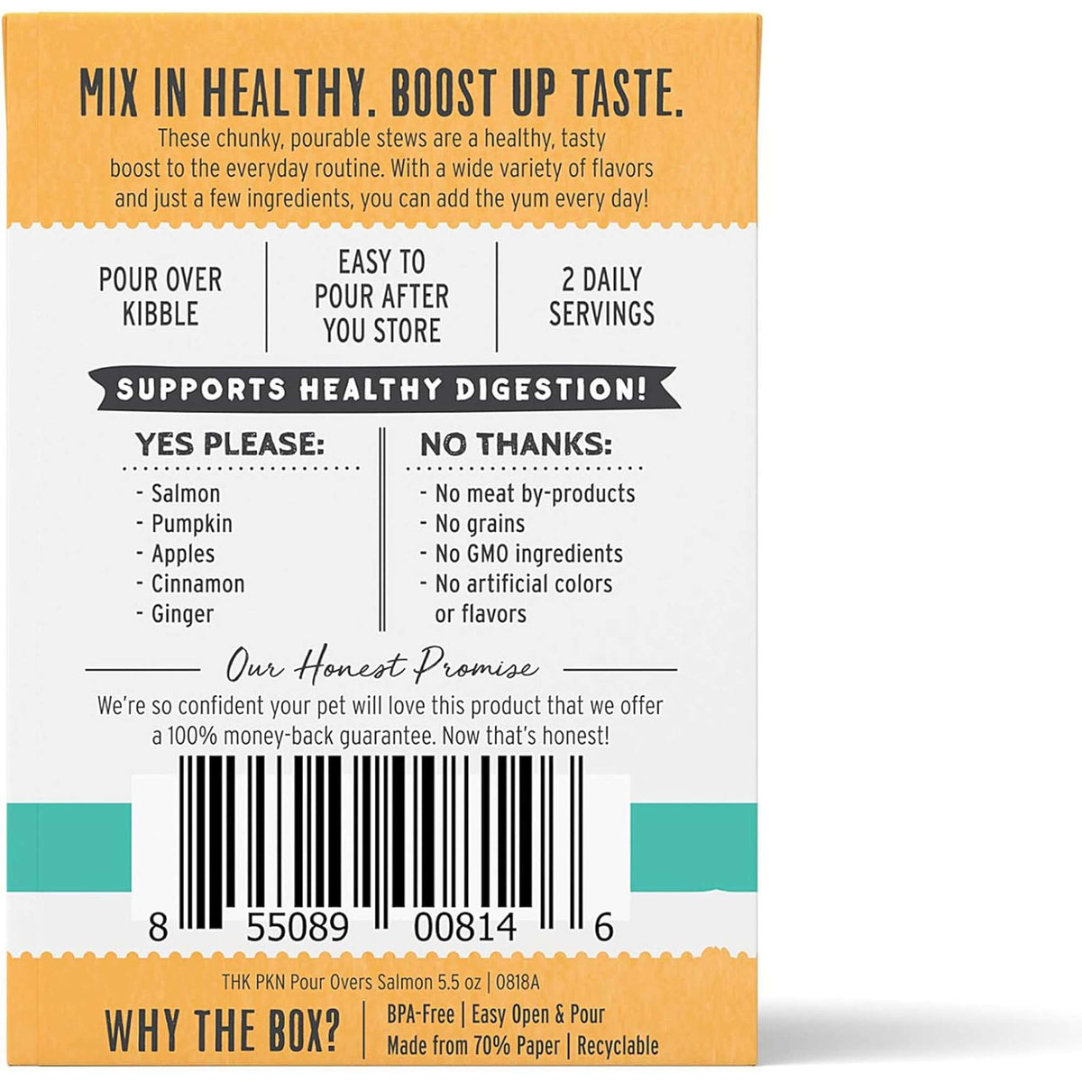 The Honest Kitchen Pumpkin Pour Overs Salmon &amp; Pumpkin Dog Meal Topper