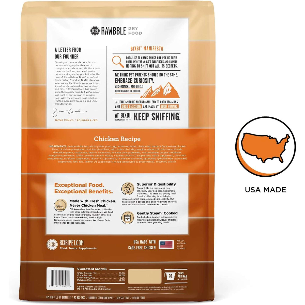 Bixbi Rawbble Freeze-Dried Raw Coated Grain Free Chicken Dog Food