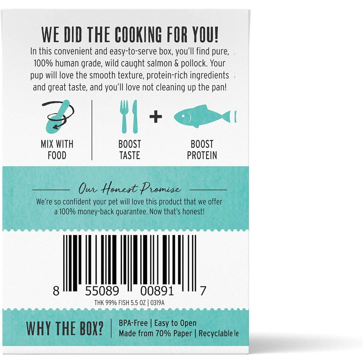 The Honest Kitchen Meal Booster 99% Salmon &amp; Pollock Dog Meal Topper