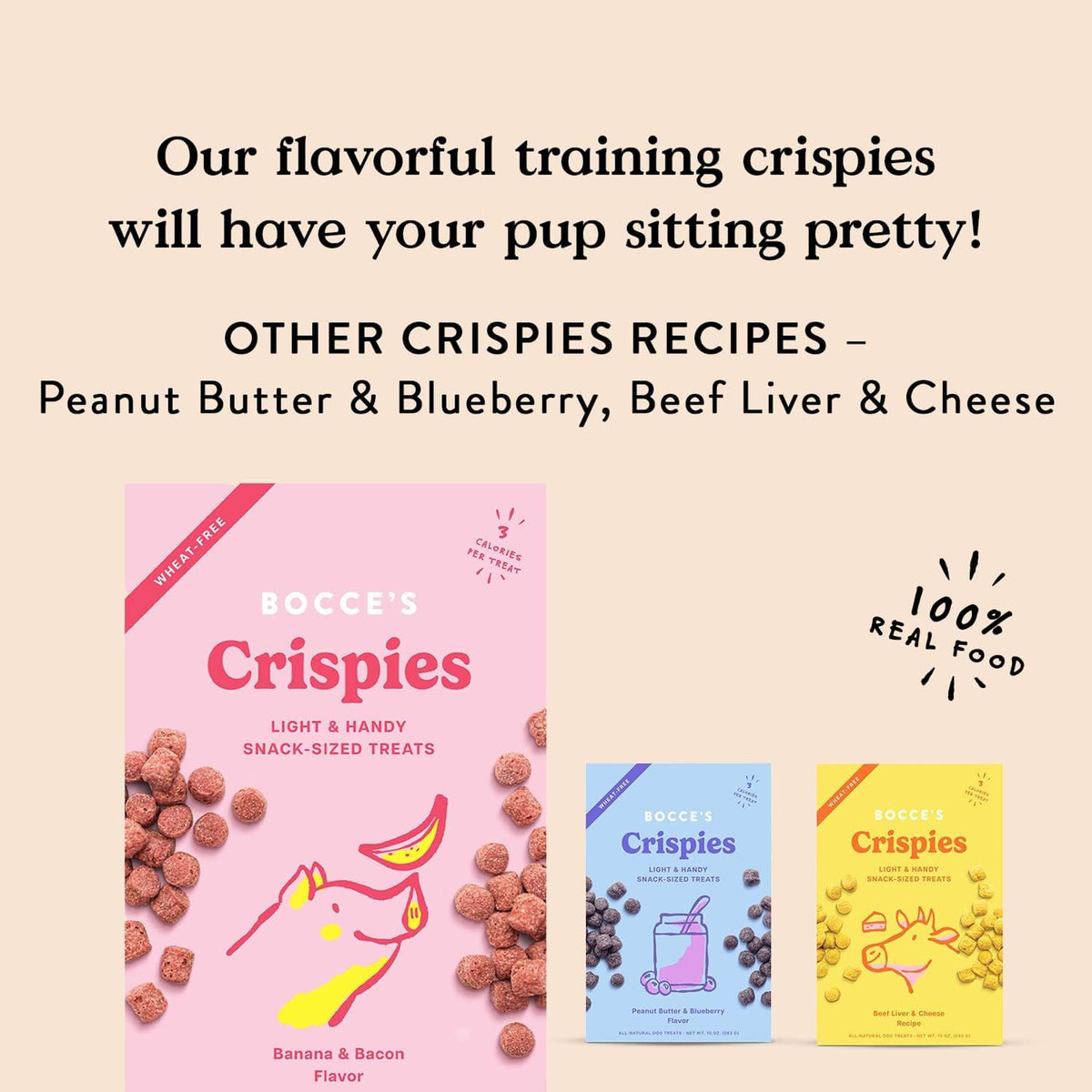 Bocce&#39;s Bakery Crispies Banana and Bacon Dog Treats