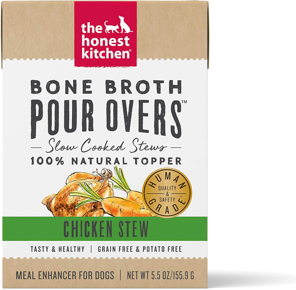 The Honest Kitchen Bone Broth Pour Overs Chicken Dog Meal Topper