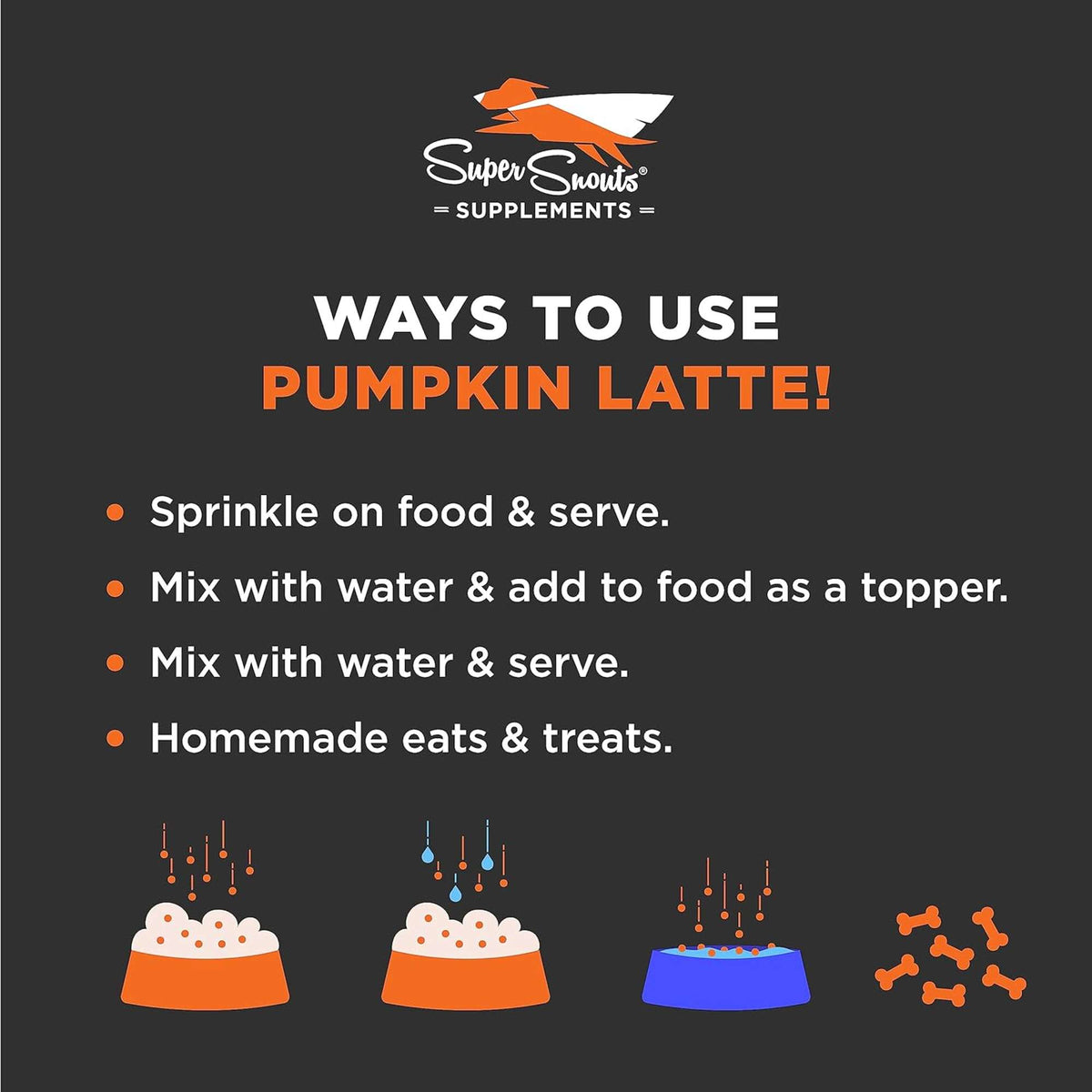 Super Snouts Pumpkin Latte Supplement for Dogs and Cats