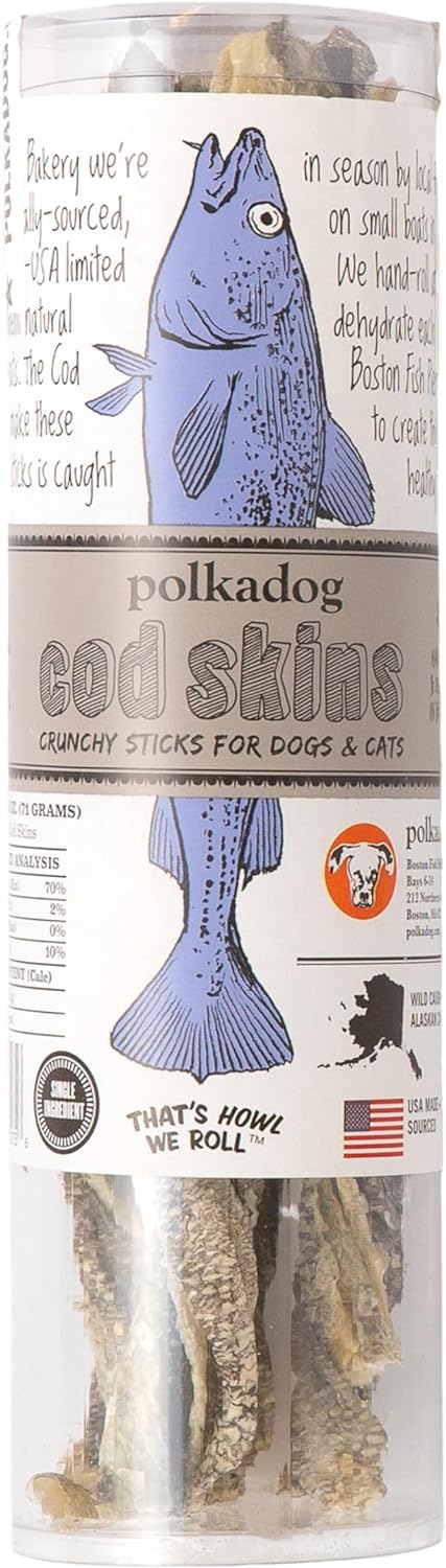 Polkadog Bakery Cod Skin Crunchy Sticks Dog &amp; Cat Treats