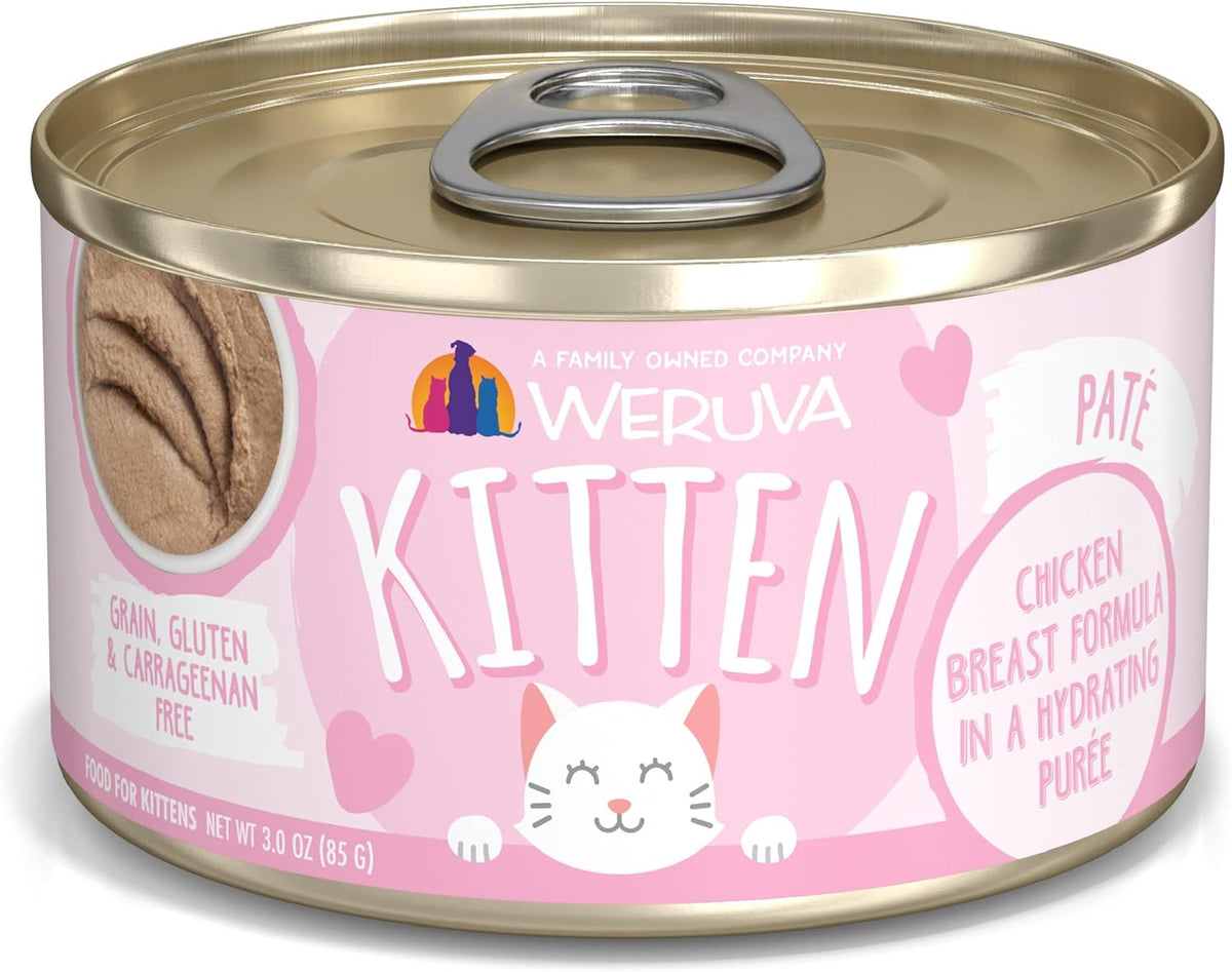 Weruva Kitten Paté Chicken Breast in Pruée Canned Kitten Food