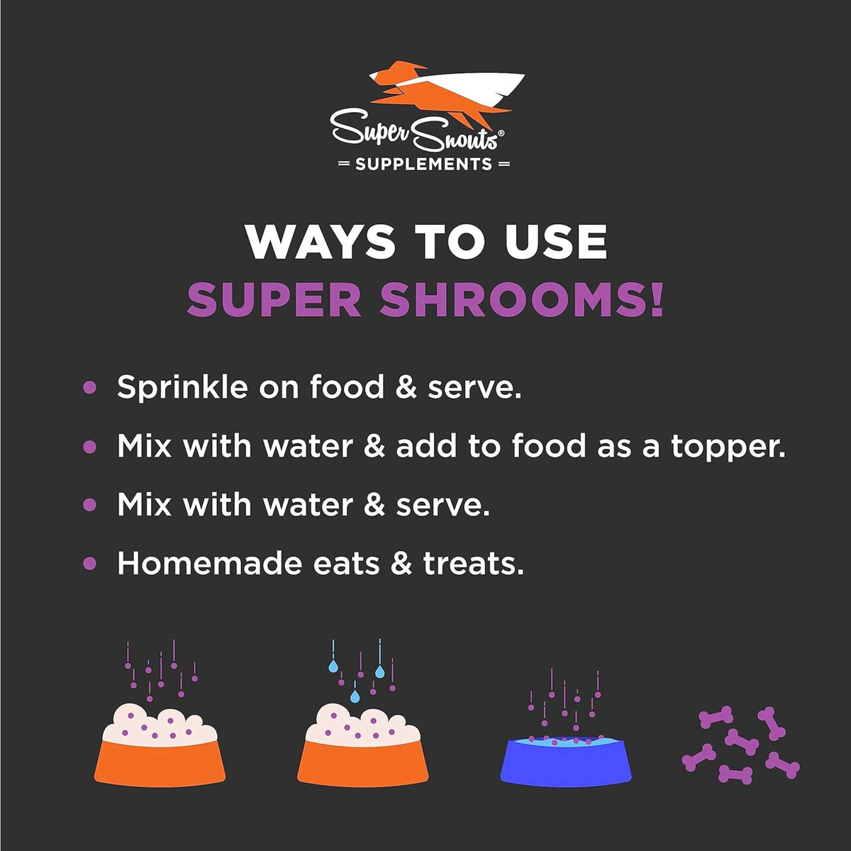 Super Snouts Super Shrooms Supplement for Dogs &amp; Cats