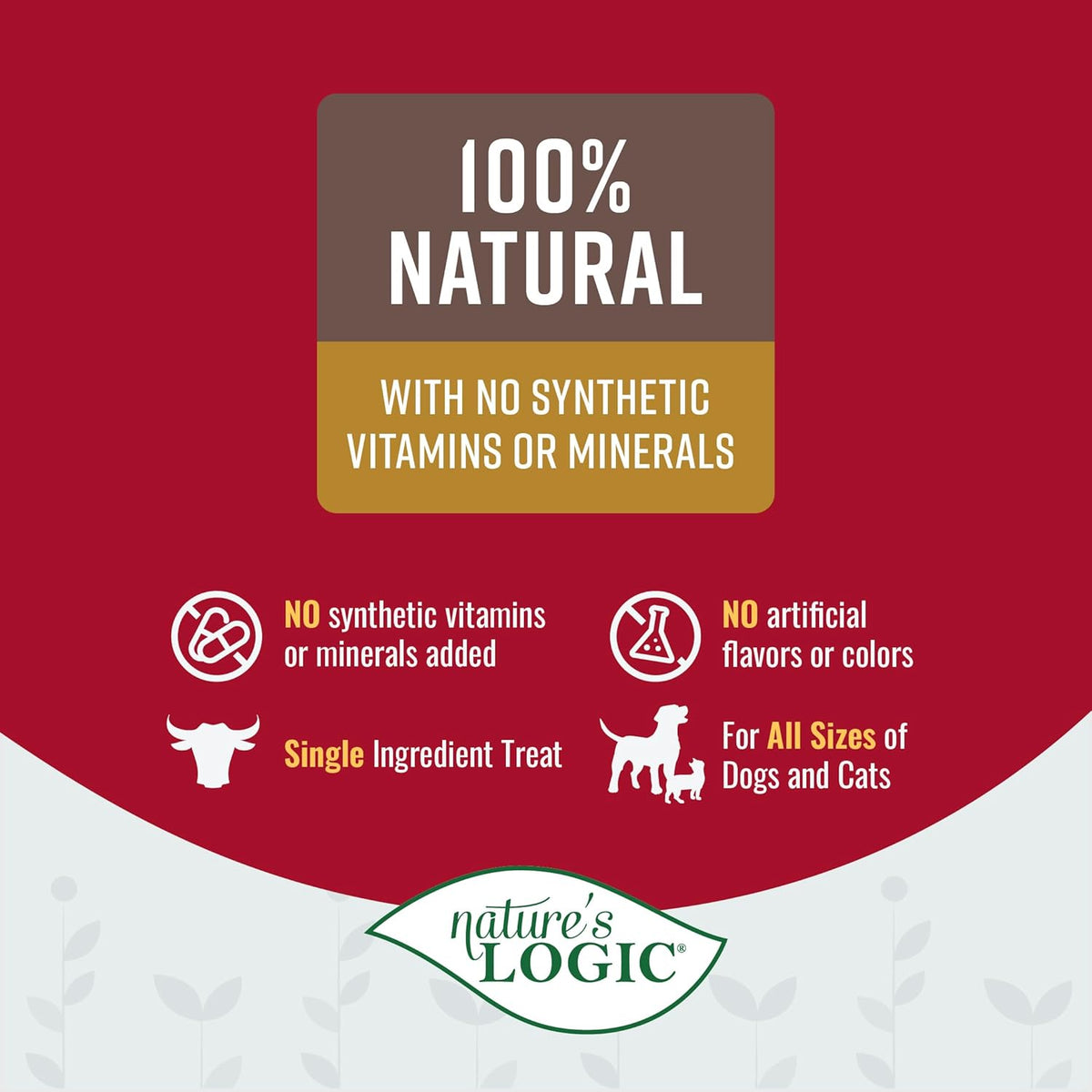 Nature&#39;s Logic Beef Lung Dog &amp; Cat Treats
