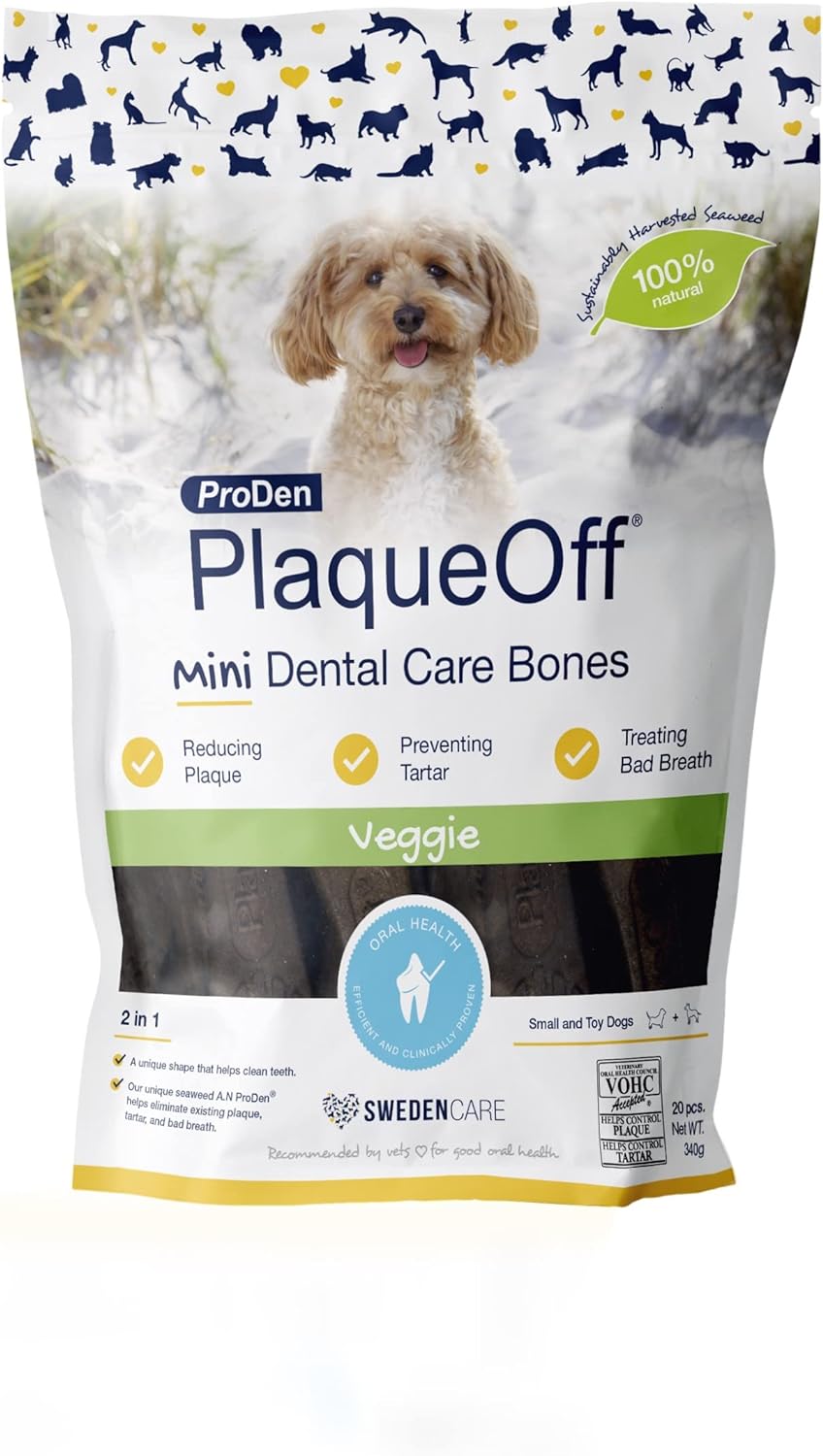 ProDen PlaqueOff Mini Dental Care Bone Vegetable Fusion Dog Chews