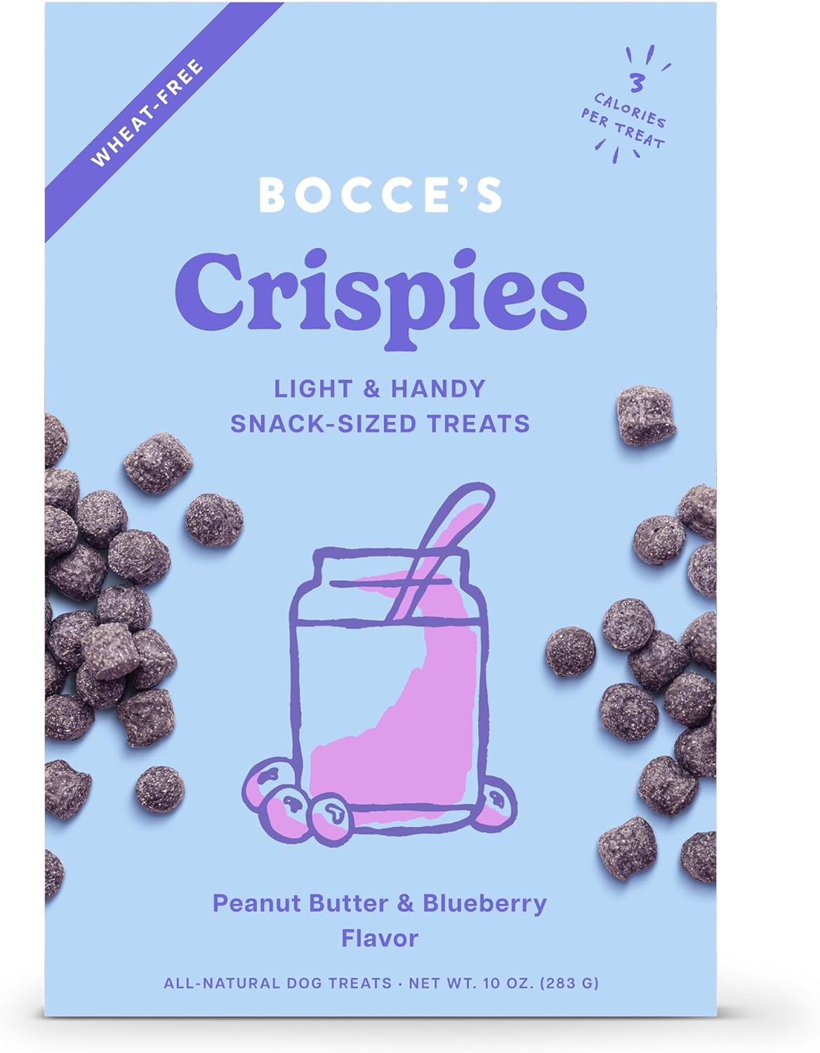 Bocce&#39;s Bakery Crispies Peanut Butter and Blueberry Dog Treats
