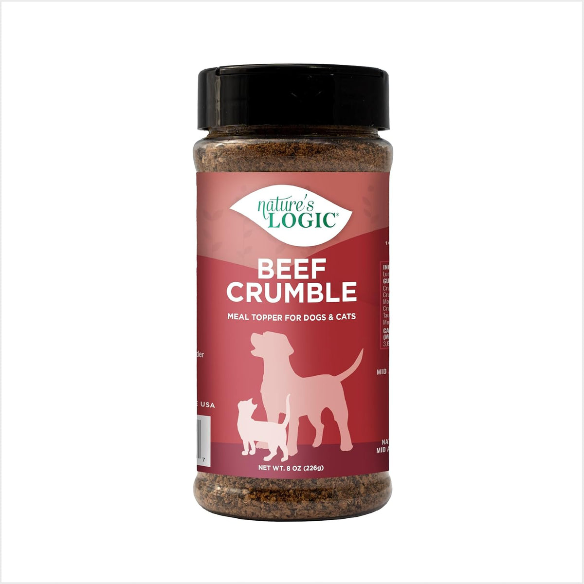 Nature&#39;s Logic Beef Crumble Dog &amp; Cat Meal Topper