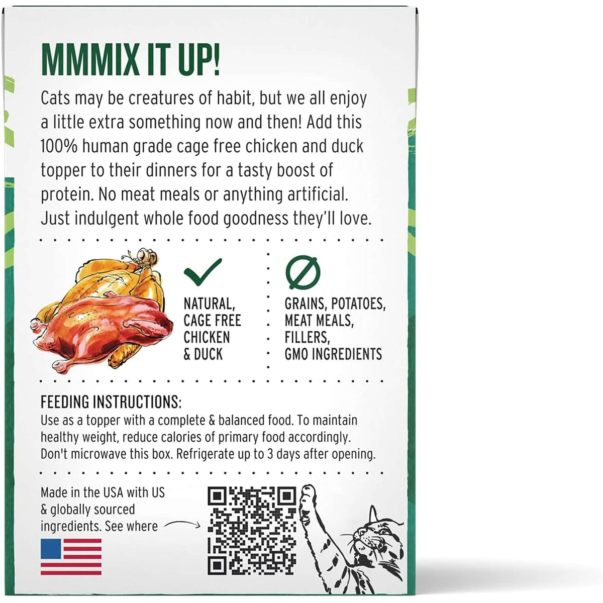 The Honest Kitchen Mmmixers Chicken &amp; Duck Cat Meal Topper