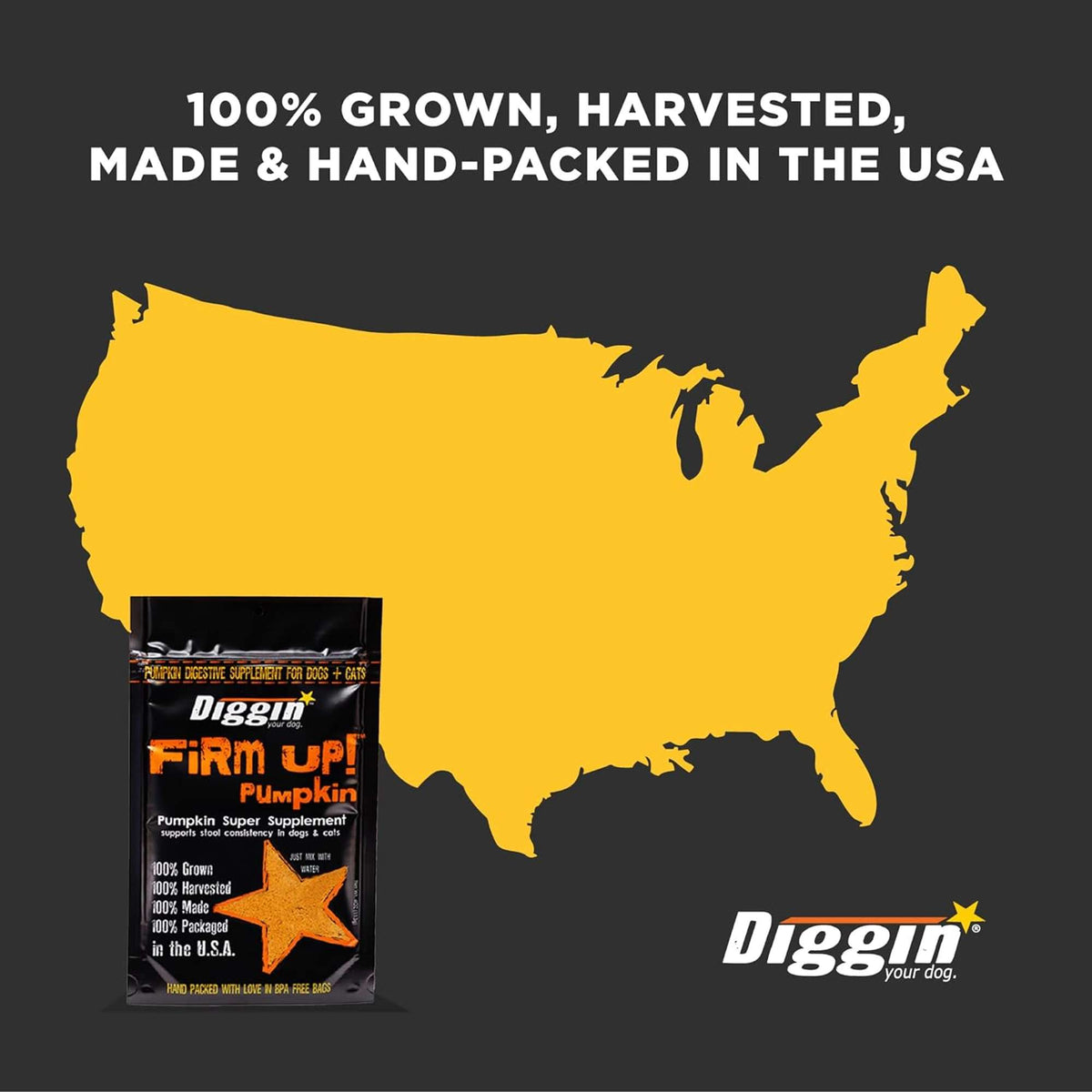 Diggin Your Dog Firm Up! Pumpkin Supplement for Dogs &amp; Cats