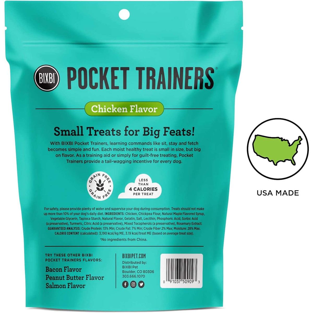 Bixbi Pocket Trainers Chicken Dog Treats