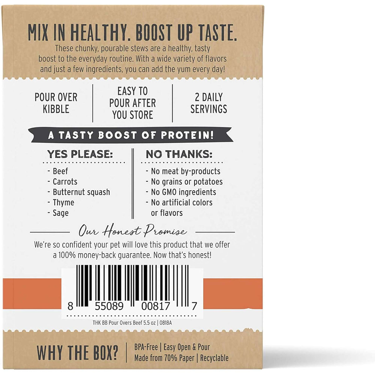The Honest Kitchen Bone Broth Pour Overs Beef Stew Dog Meal Topper