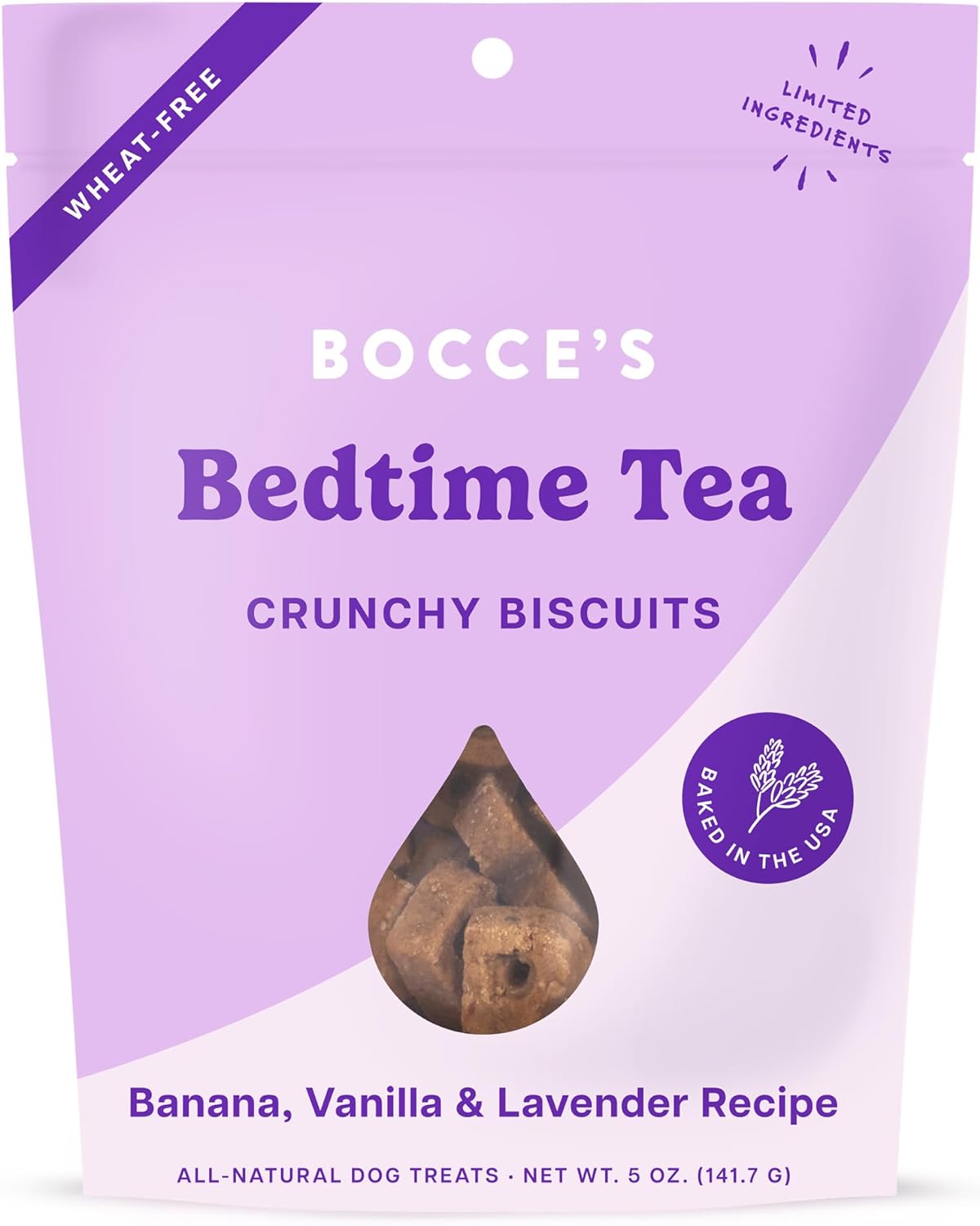 Bocce&#39;s Bakery Bedtime Tea Banana, Vanilla and Lavender Dog Treats