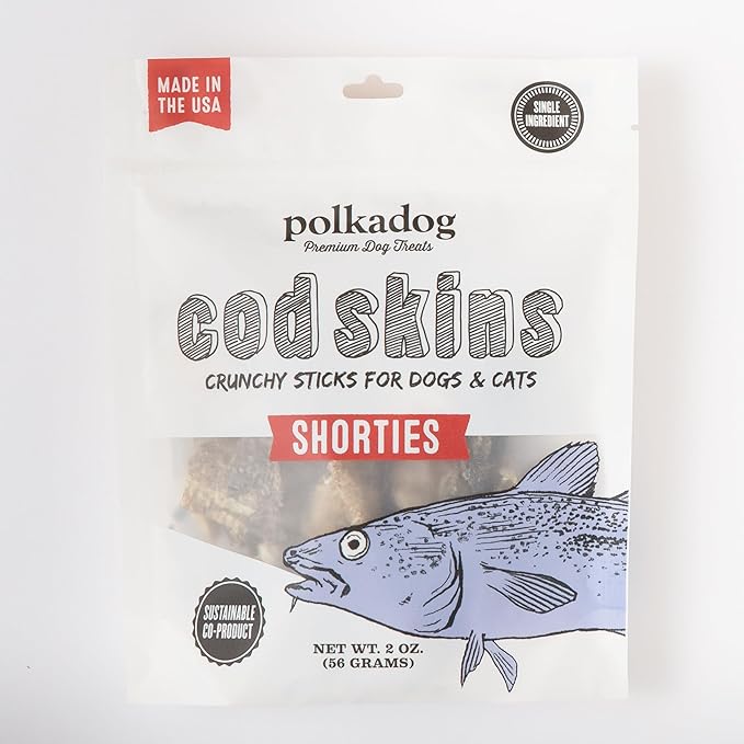 Polkadog Bakery Cod Skin Crunchy Sticks Dog &amp; Cat Treats