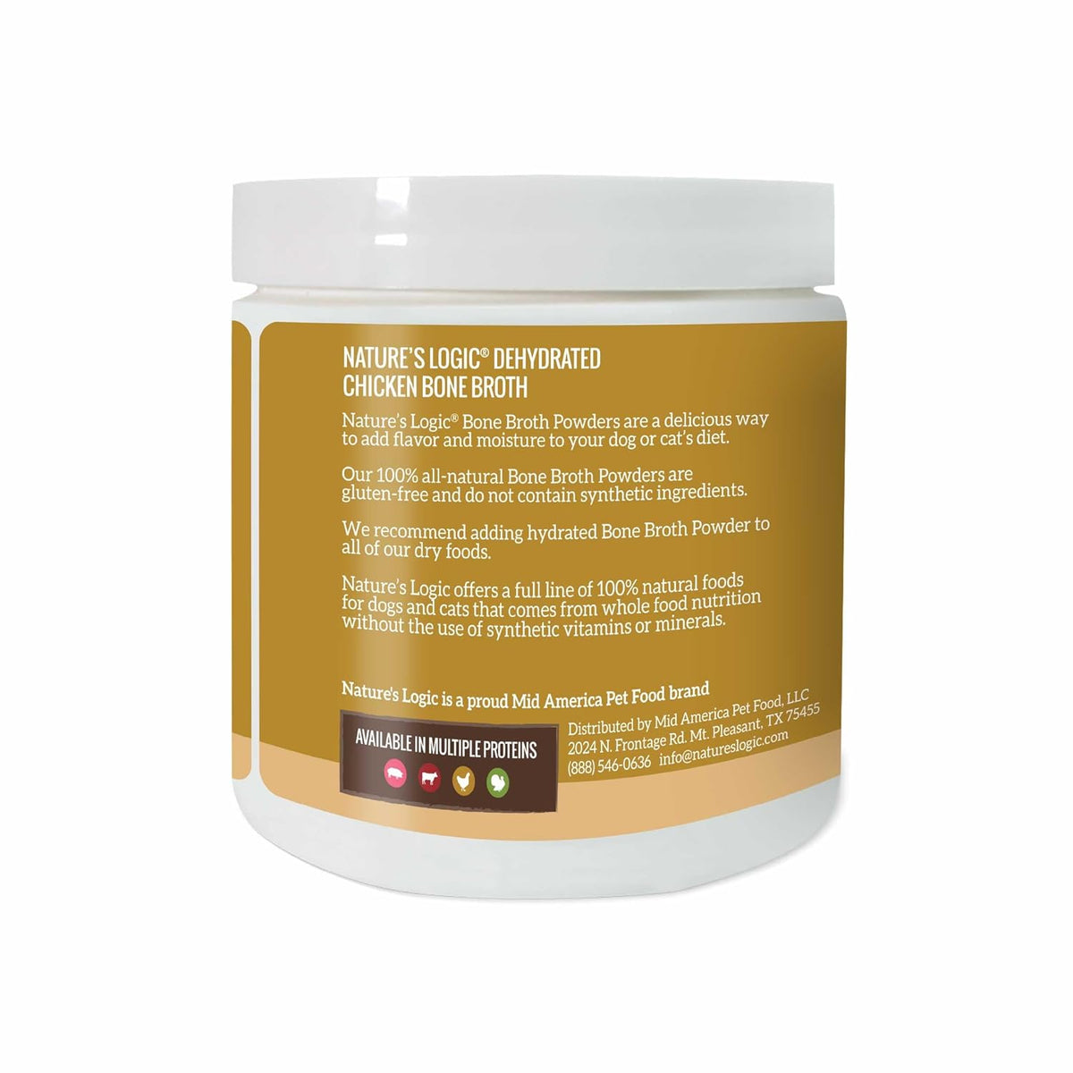 Nature&#39;s Logic Dehydrated Chicken Bone Broth for Dogs &amp; Cats