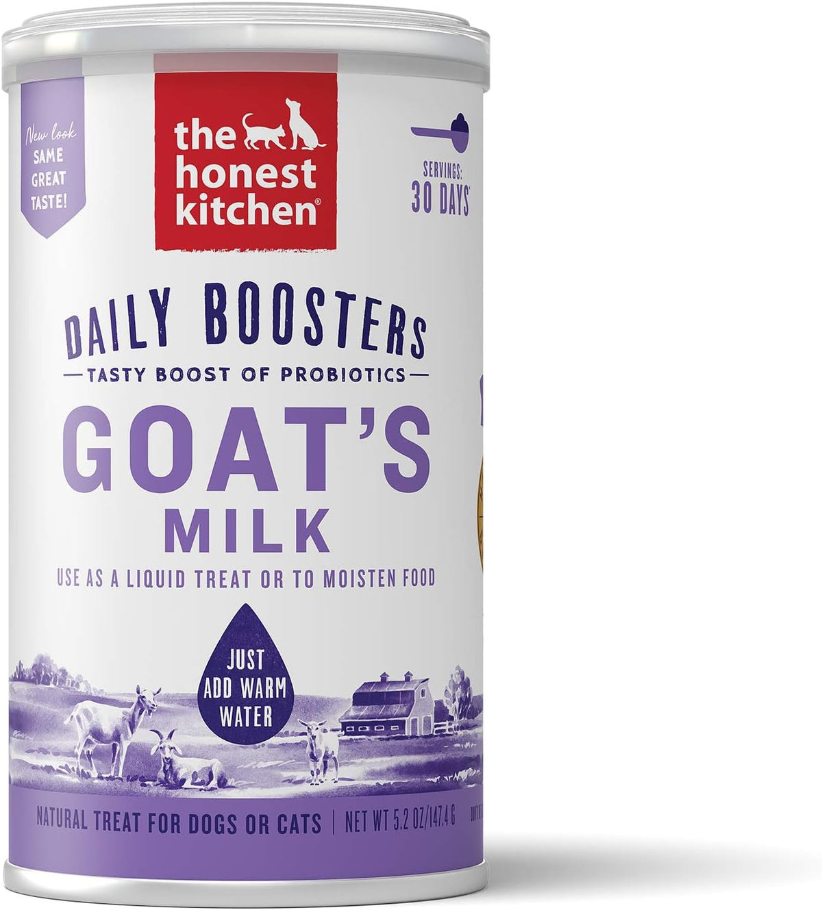 The Honest Kitchen Daily Boosters Instant Goat&#39;s Milk Dog &amp; Cat Supplement