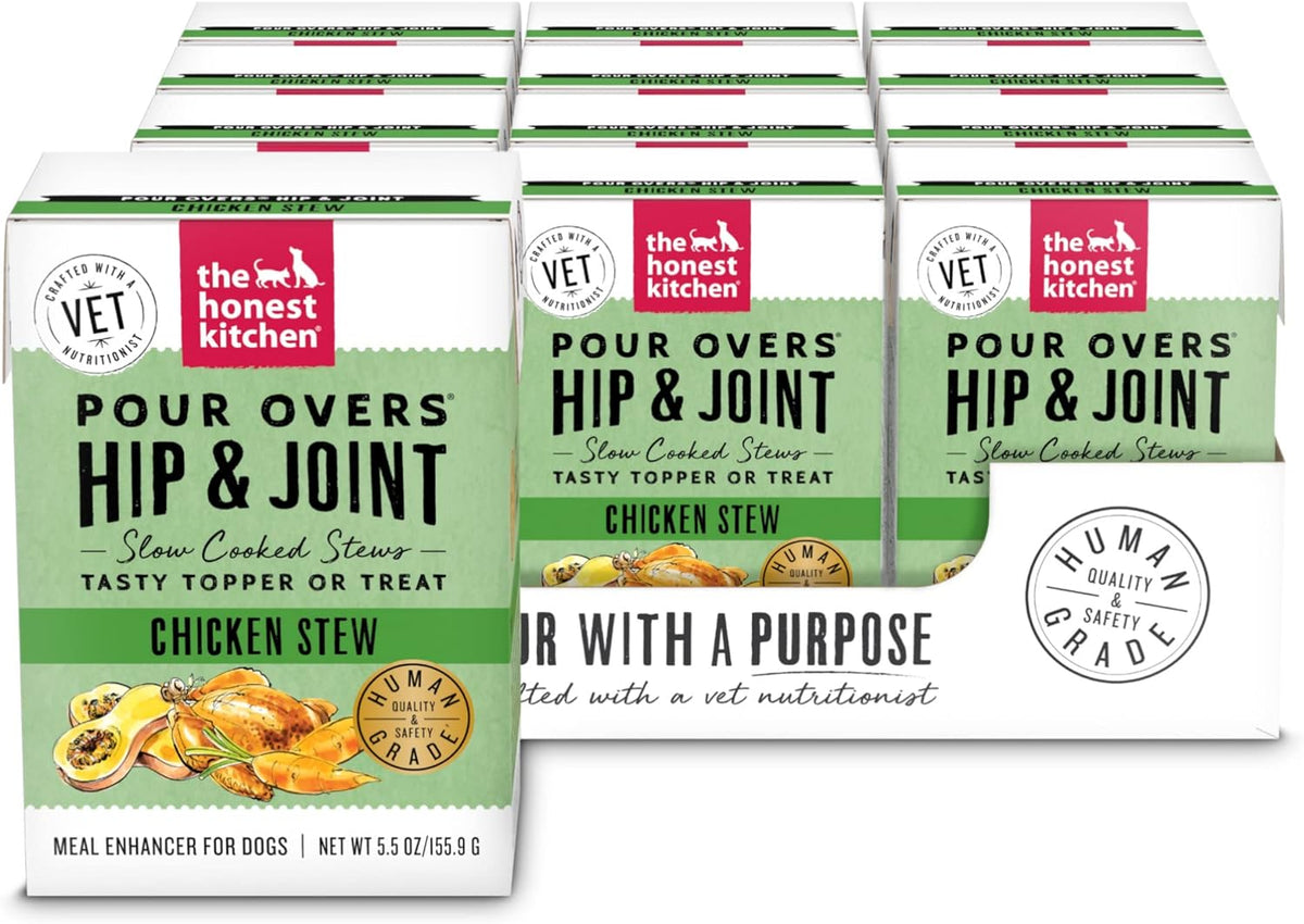 The Honest Kitchen Grain Free Pour Overs Hip &amp; Joint Chicken Stew Dog Meal Topper
