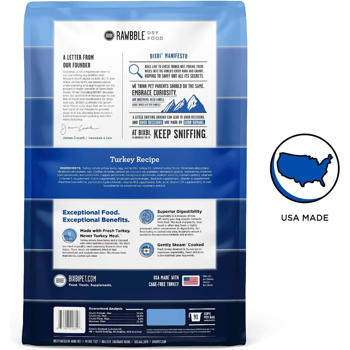 Bixbi Rawbble Freeze-Dried Raw Coated Grain Free Turkey Dog Food