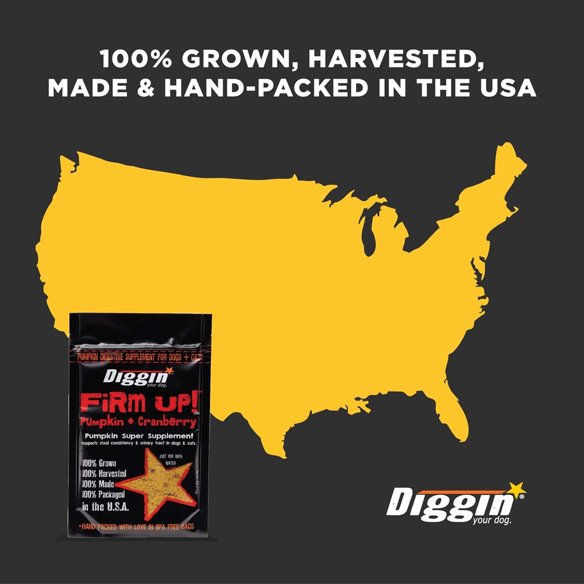 Diggin Your Dog Firm Up! Cranberry Supplement for Dogs
